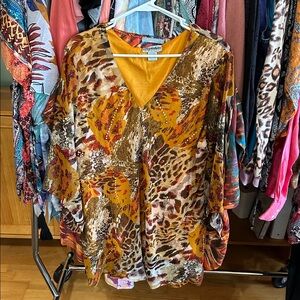 Signature Tunic Top Fall Colors With Beading